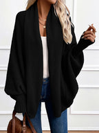 Zadie | Women’s Mid-Length Cardigan – Loose Fit Shawl Collar Jacket