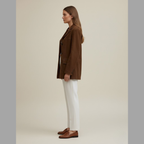 Luxuriöses Damen-Wildleder-Sakko – tailliert, elegant, vorne geknöpft