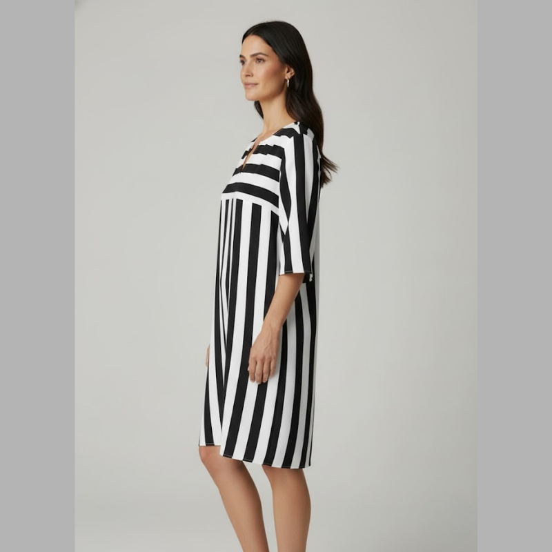 Chic Striped Mini Dress for Women – Breezy Summer Style and Effortless Comfort
