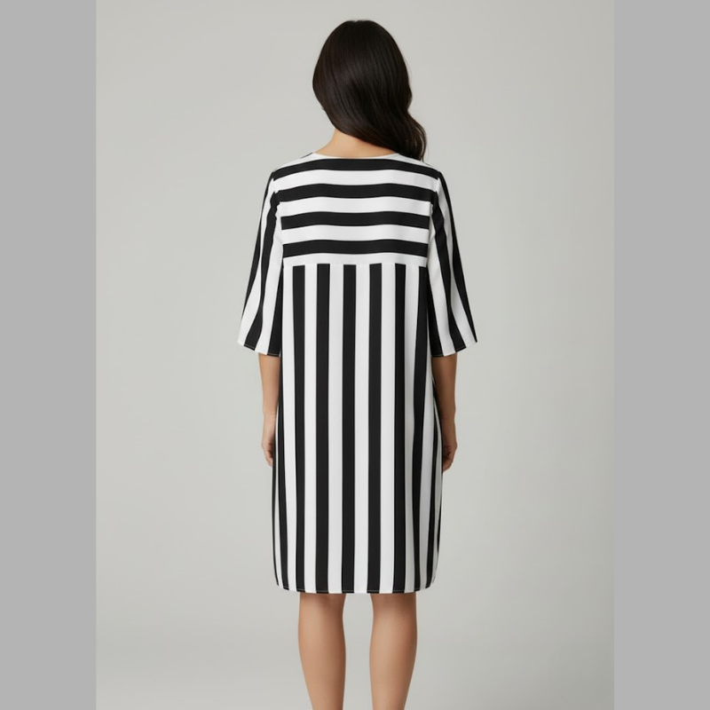 Chic Striped Mini Dress for Women – Breezy Summer Style and Effortless Comfort