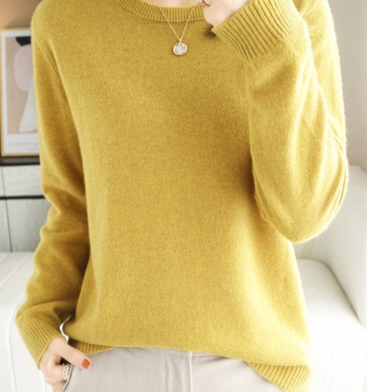 Alisa | Damski sweter z wełny merino – lekki dzianinowy pulower