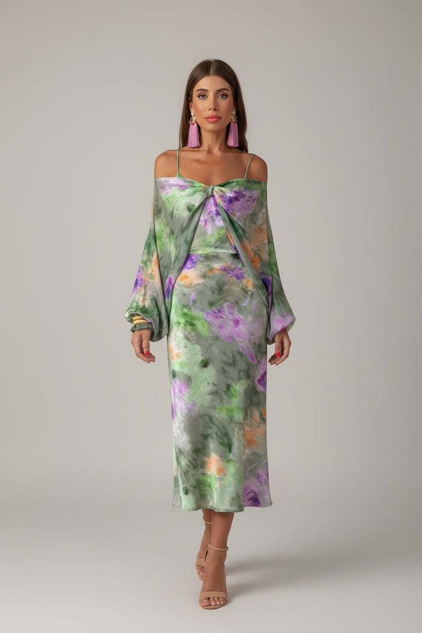 Kolorowa sukienka maxi w stylu boho – zwiewna, seksowna, długa sukienka o żywym, letnim uroku