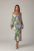 Colorful boho-style maxi dress - airy, sexy, long dress with a vibrant, summery charm