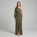 Asymmetrisches Maxi-Kleid für Damen – stilvolle One-Shoulder-Abendrobe
