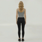 Women's fitted ribbed sleeveless round neck top - soft, stretchy, everyday, basic, versatile