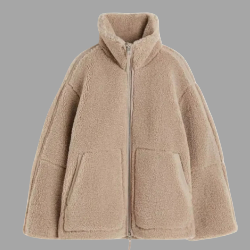 Pluszowy płaszcz Teddy dla kobiet – ciepły i stylowy, zapewniający wygodę