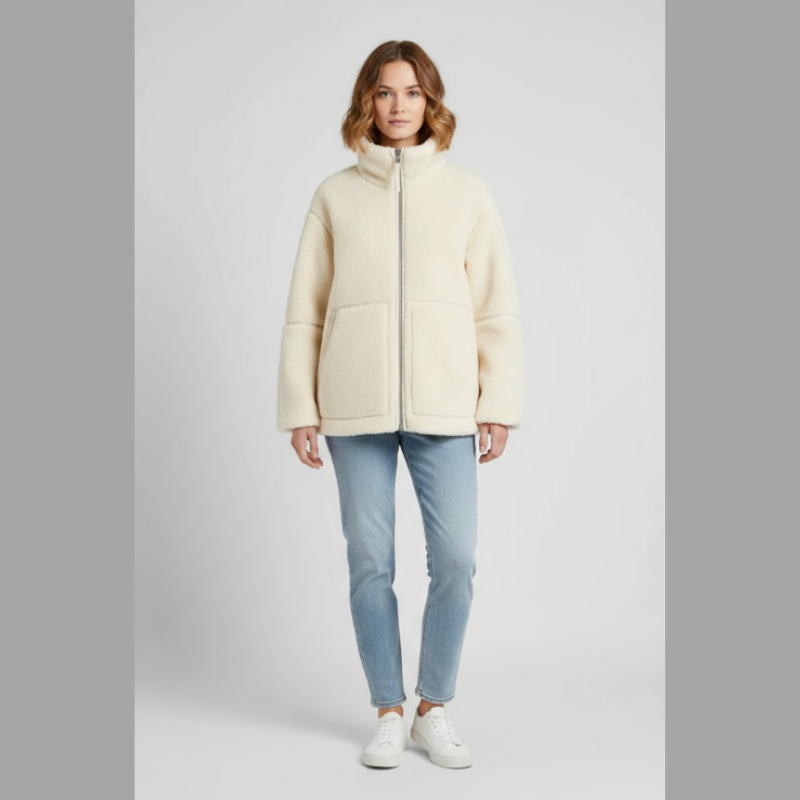 Pluszowy płaszcz Teddy dla kobiet – ciepły i stylowy, zapewniający wygodę