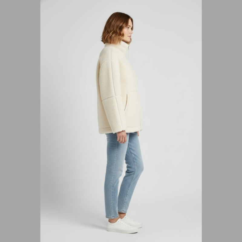 Pluszowy płaszcz Teddy dla kobiet – ciepły i stylowy, zapewniający wygodę