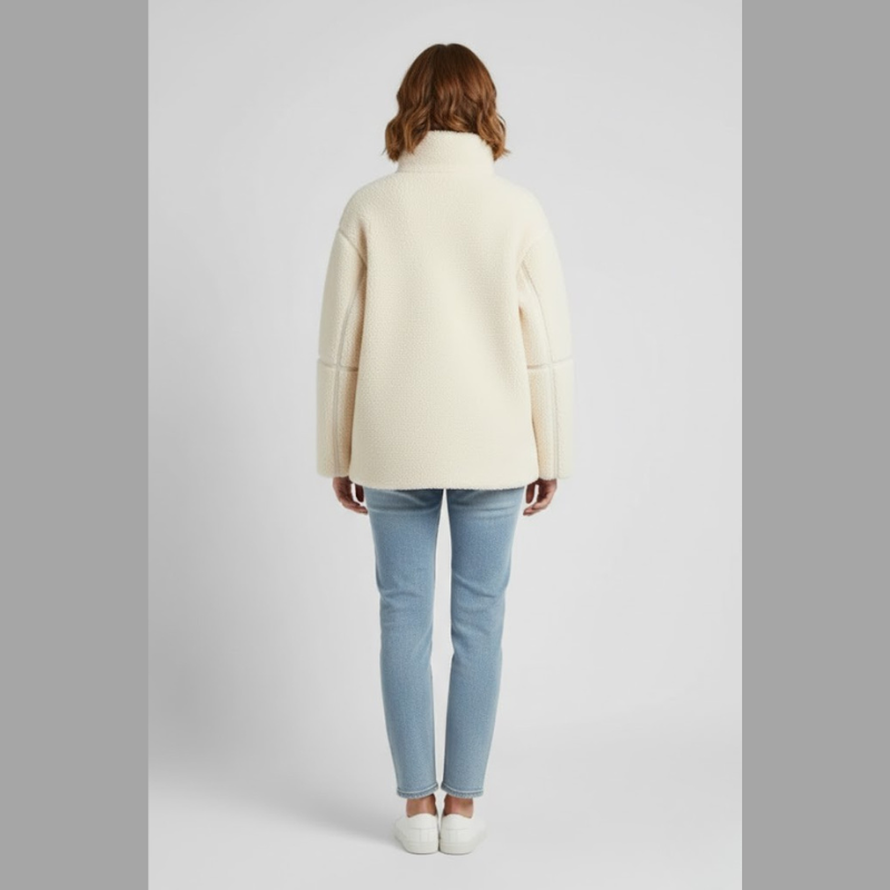 Pluszowy płaszcz Teddy dla kobiet – ciepły i stylowy, zapewniający wygodę