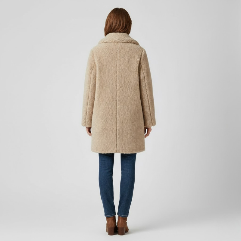 Ciepły zimowy płaszcz damski Teddy – pluszowy komfort na zimne dni