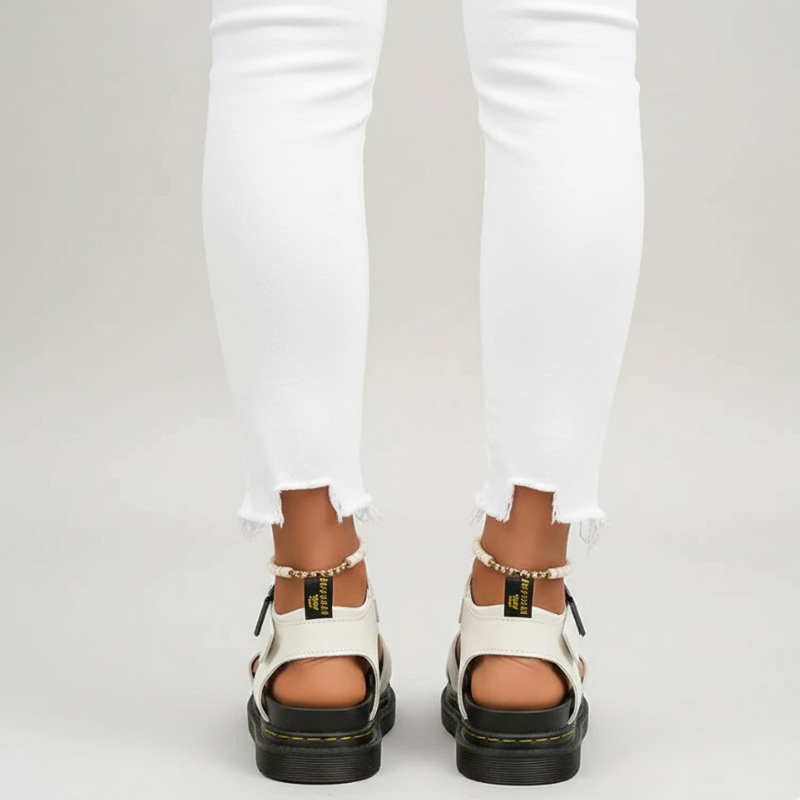 Damskie sandały na grubej platformie z regulowanym paskiem, wygodne, letnie buty do chodzenia