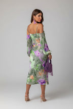 Colorful boho-style maxi dress - airy, sexy, long dress with a vibrant, summery charm