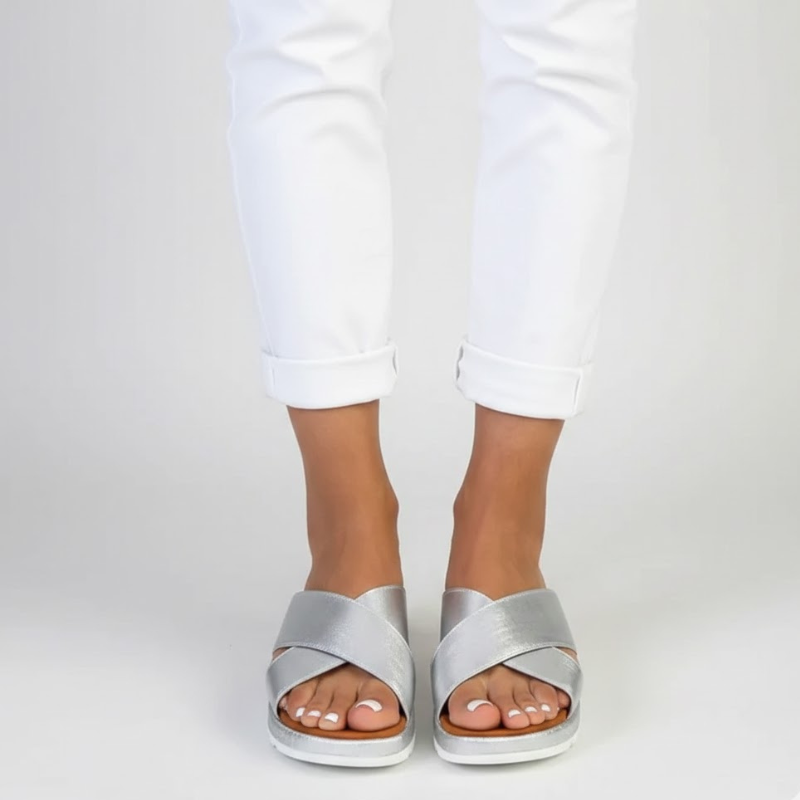 Stylowe sandały damskie z paskiem krzyżowym – obuwie na co dzień i na lato