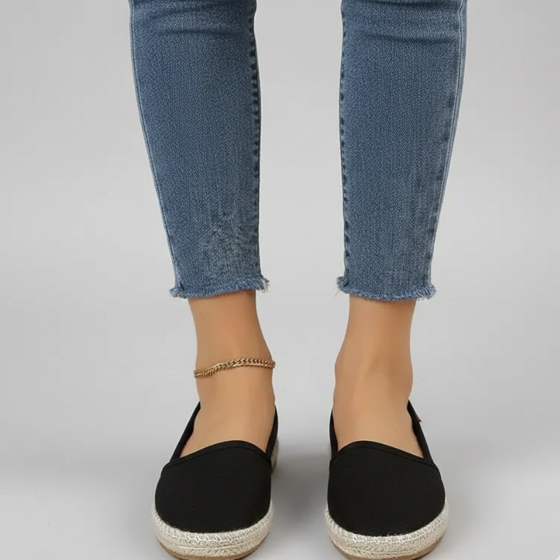 Damskie lekkie espadryle letnie – stylowe, wsuwane, płaskie buty codzienne