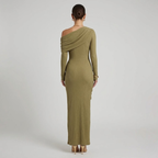 Elegantes, luxuriöses Maxi-Kleid aus Stoff – weich und bequem, ein ausdrucksstarker Stil für Damen