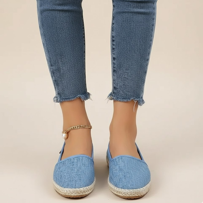 Damskie lekkie espadryle letnie – stylowe, wsuwane, płaskie buty codzienne