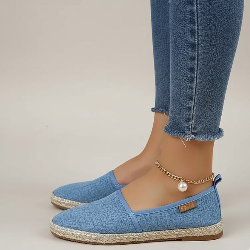Damskie lekkie espadryle letnie – stylowe, wsuwane, płaskie buty codzienne