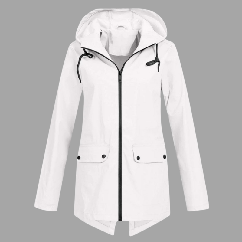 Damska wodoodporna kurtka przeciwdeszczowa z kapturem – ochrona w każdych warunkach pogodowych