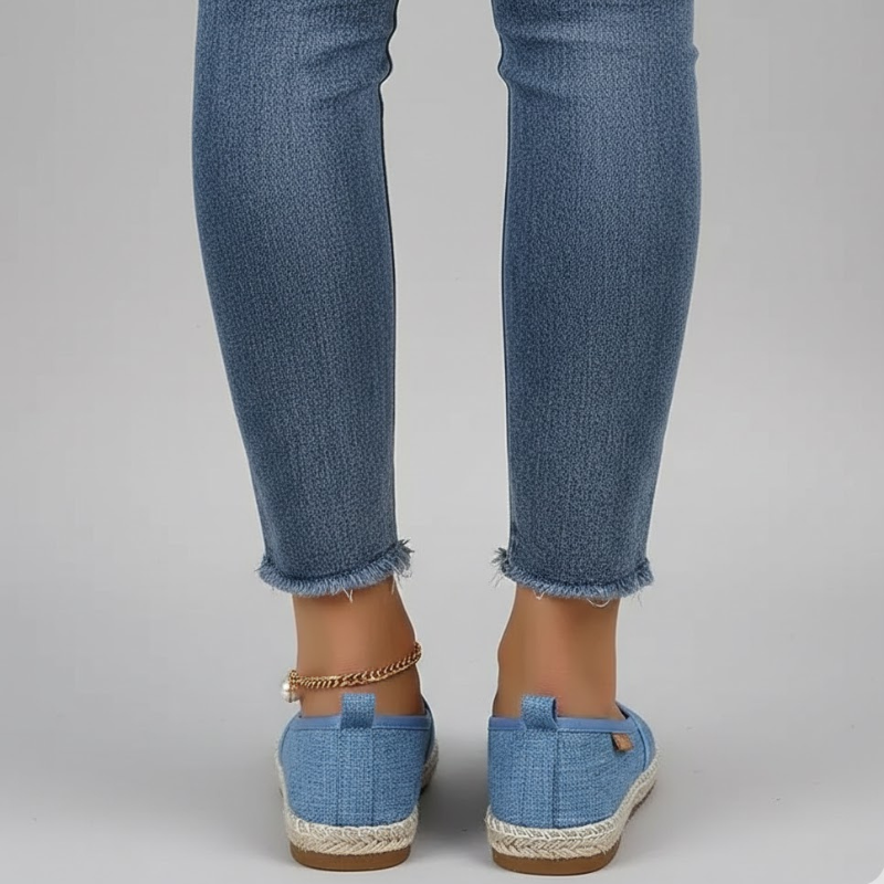 Damskie lekkie espadryle letnie – stylowe, wsuwane, płaskie buty codzienne