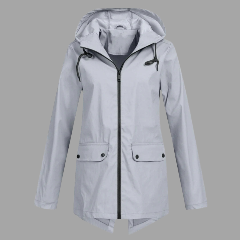 Damska wodoodporna kurtka przeciwdeszczowa z kapturem – ochrona w każdych warunkach pogodowych