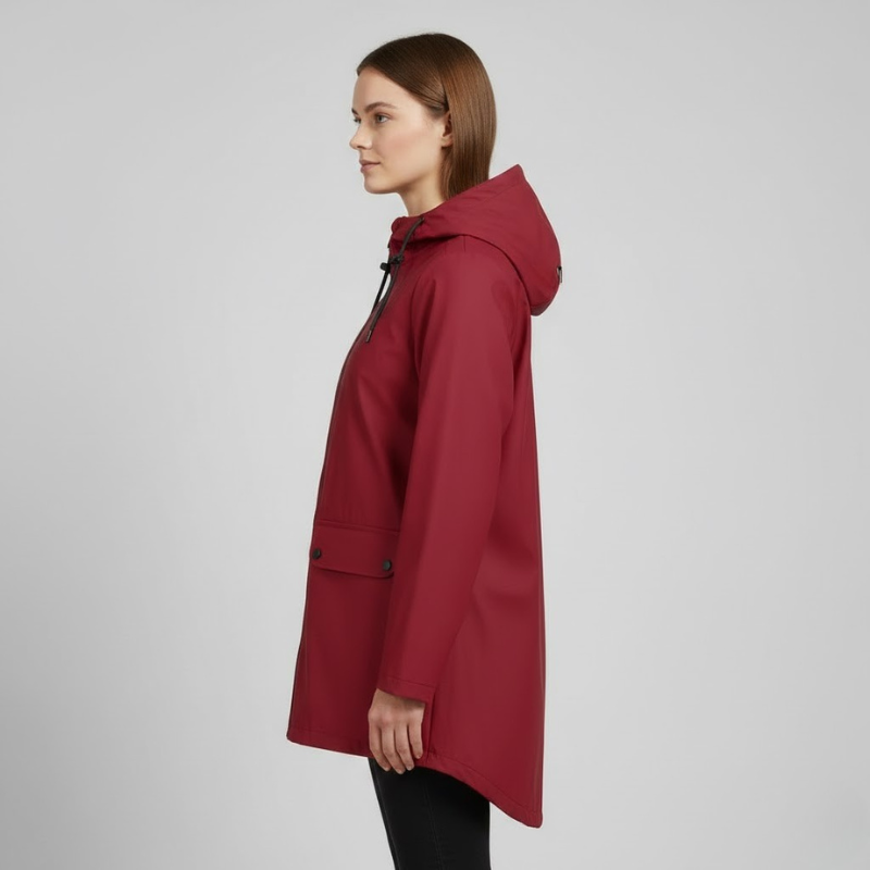 Damska wodoodporna kurtka przeciwdeszczowa z kapturem – ochrona w każdych warunkach pogodowych