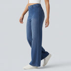 Jeansy Curvy High-Rise Sculpting – szerokie nogawki modelujące brzuch
