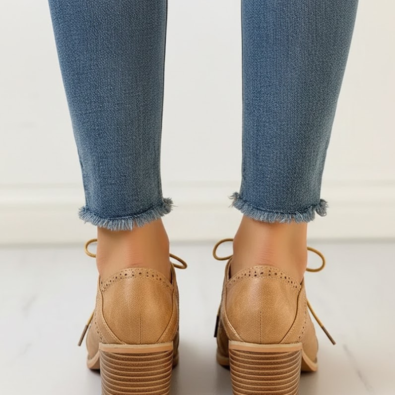 Damskie szpilki w stylu retro ze sznurowaniem – szykowne buty wizytowe inspirowane stylem vintage