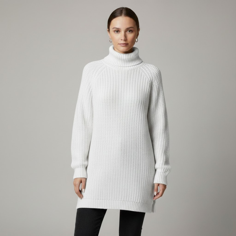 Women's Oversized Loose Turtleneck Sweater - Warm, Stylish, and Breathable