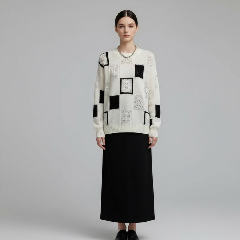 Women's breathable knitted sweater – perfect for everyday winter wear