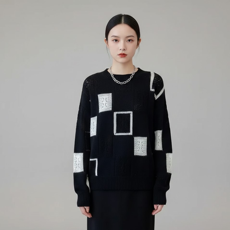 Oddychający sweter z dzianiny dla kobiet – idealny na co dzień zimą