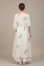 Women's Plus Size Dress with Ethnic Leaf Print – Flowy Summer Style with Boho-Inspired Elegance
