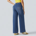 Jeansy Curvy High-Rise Sculpting – szerokie nogawki modelujące brzuch