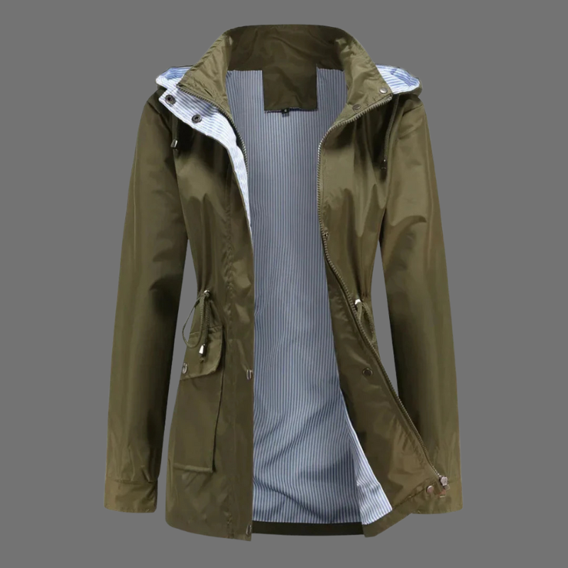 Damski lekki, przeciwdeszczowy płaszcz typu trencz – połączenie klasyki i wygody