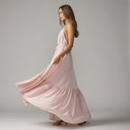 Women's sleeveless halter neck dress - airy and elegant silhouette
