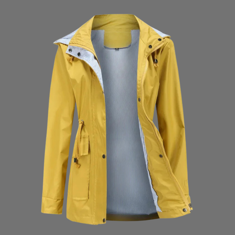 Damski lekki, przeciwdeszczowy płaszcz typu trencz – połączenie klasyki i wygody