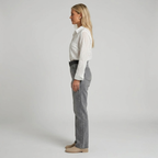 Moderne Bluse mit geometrischem Muster für Damen – stilvolle Bluse mit Kragen und Knopfverschluss sowie einem modernen gewebten Muster
