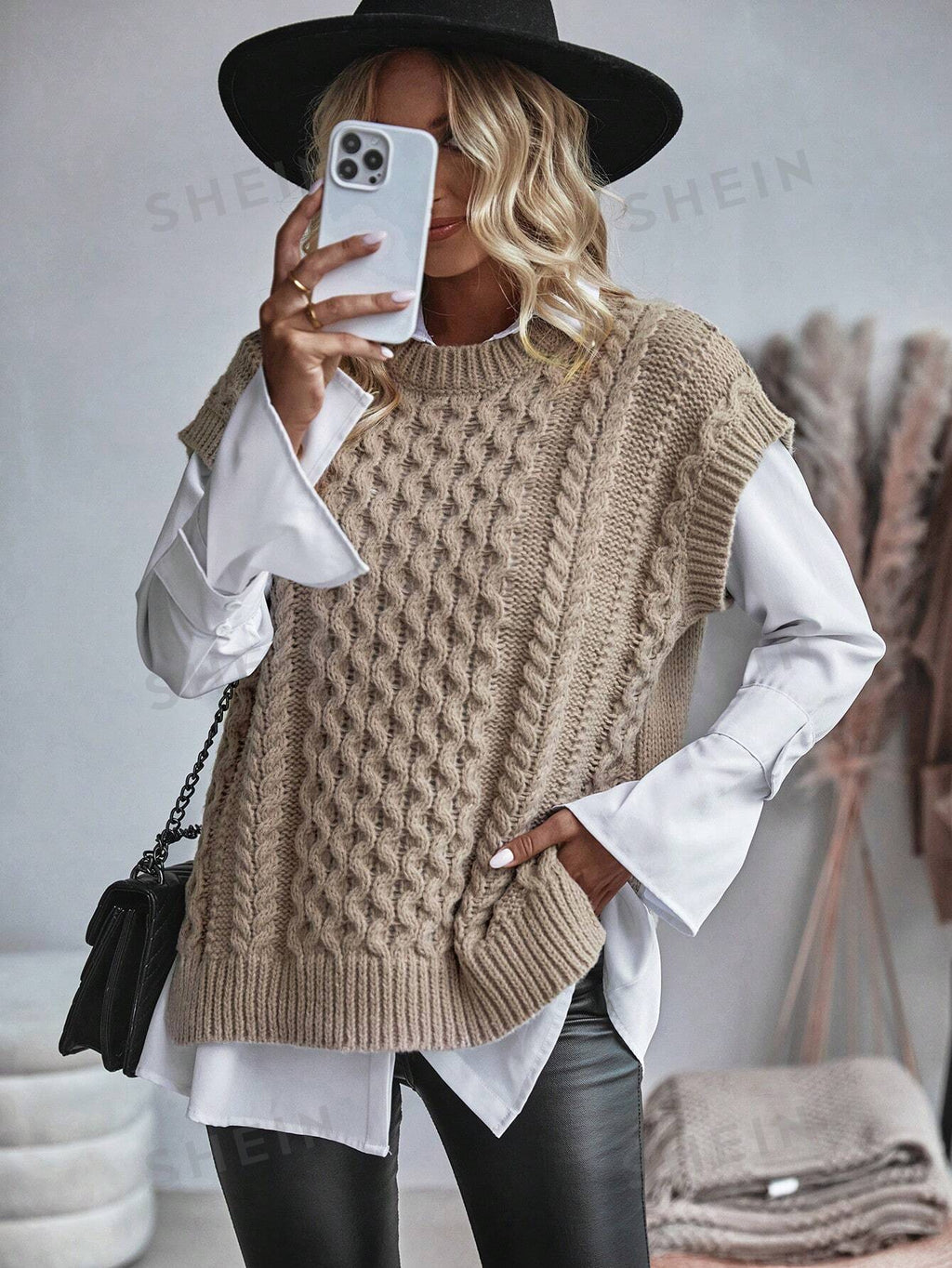 Bravelle | Women's Cable Knit Sweater Vest - Short Sleeve, Lightweight, Casual Knit Top