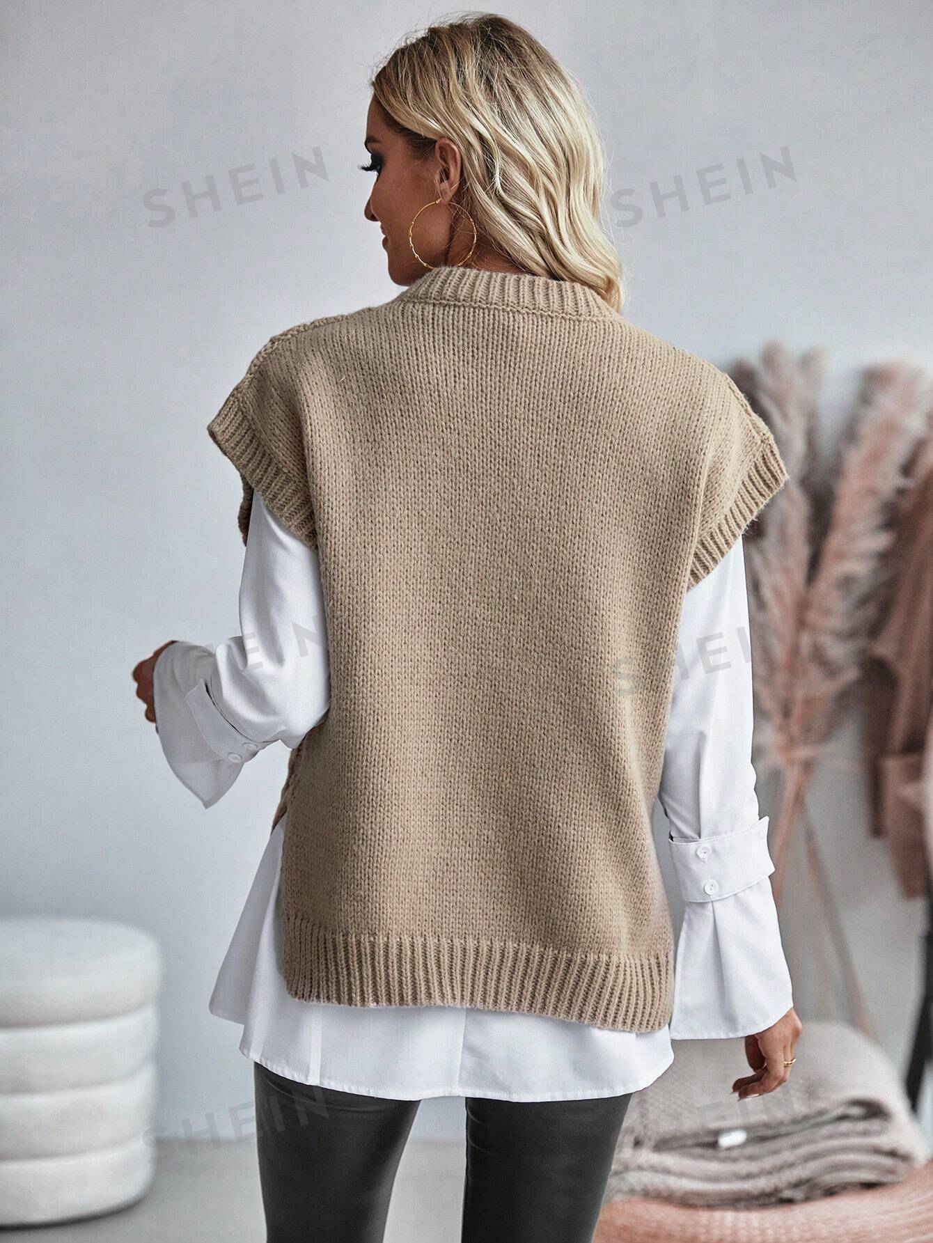 Bravelle | Women's Cable Knit Sweater Vest - Short Sleeve, Lightweight, Casual Knit Top