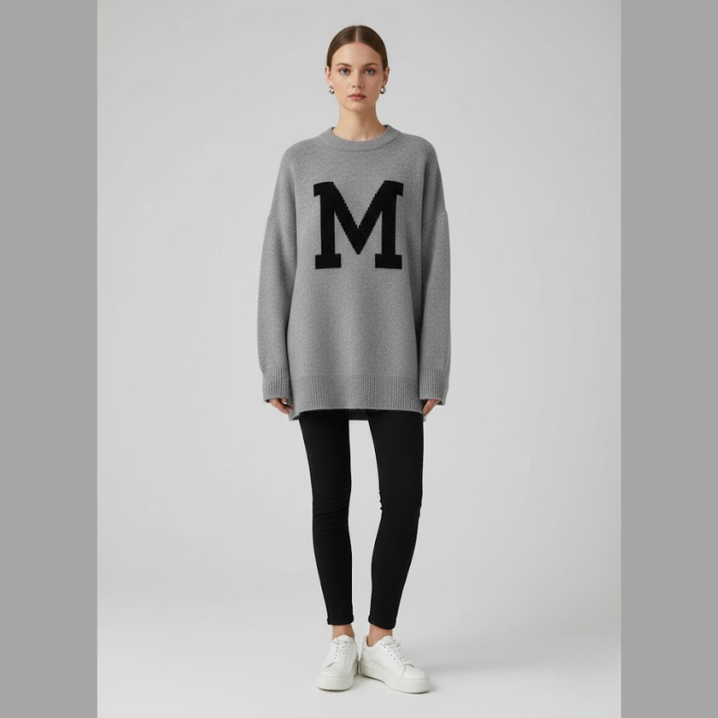 Wygodny sweter damski typu pullover – swobodny, swobodny krój