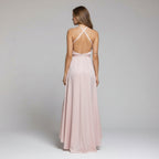Women's sleeveless halter neck dress - airy and elegant silhouette