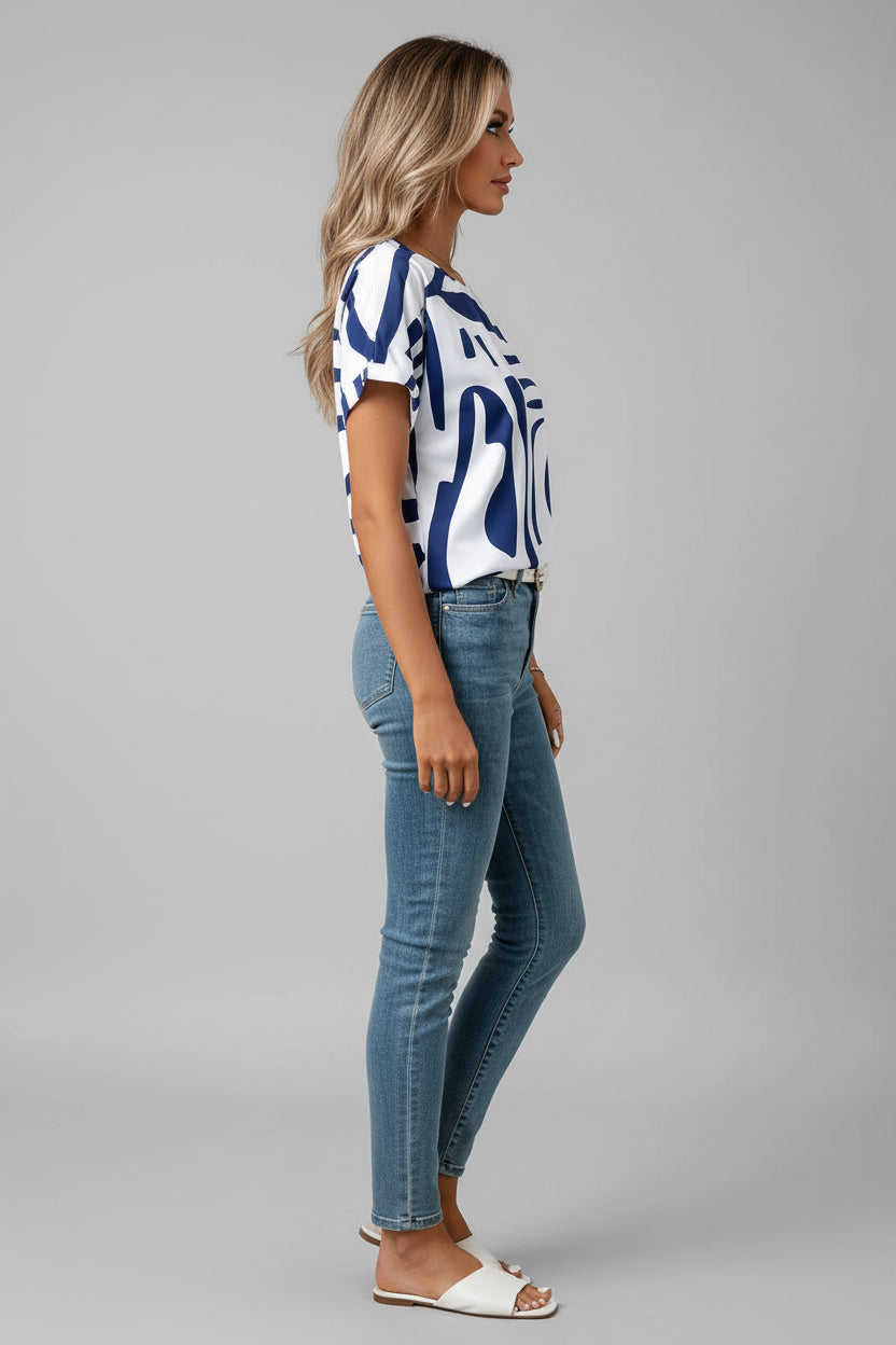 Koszulka z nadrukiem Urban Graphic – luźna koszulka w stylu streetwear z modnym wzorem
