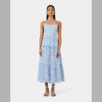 Maxi boho embroidered dress – airy, elegant women's dress