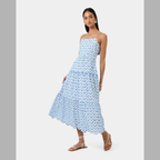 Maxi boho embroidered dress – airy, elegant women's dress