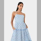 Maxi boho embroidered dress – airy, elegant women's dress