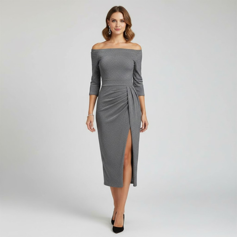 Elegancka sukienka midi w stylu vintage dla kobiet – ponadczasowy klasyczny styl