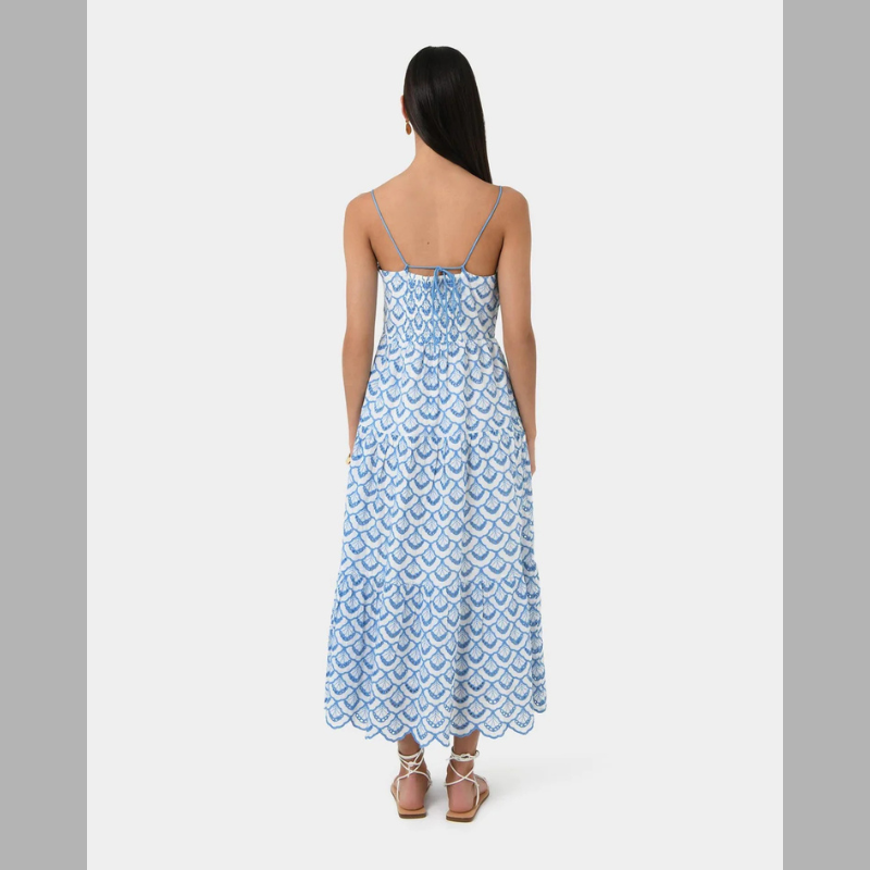Maxi boho embroidered dress – airy, elegant women's dress