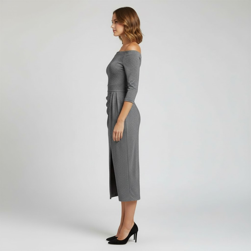 Elegantes Vintage-Midikleid für Damen – zeitloser klassischer Stil