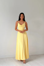 Elegant, draped maxi dress – airy, long dress
