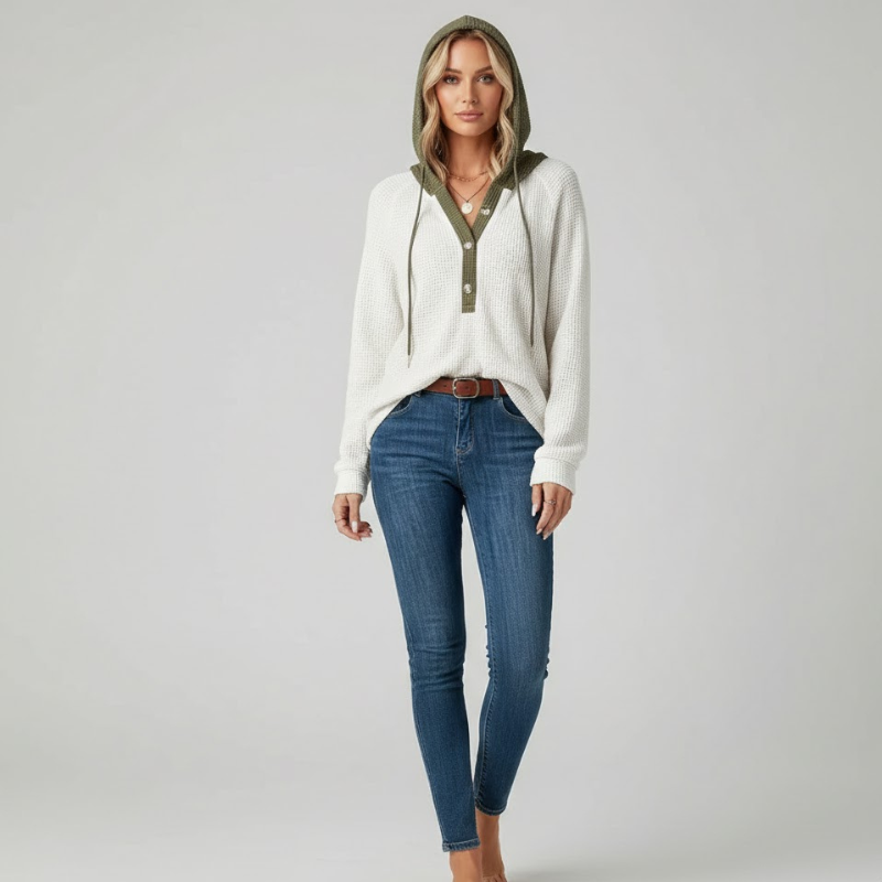 Przytulna bluza z kapturem dla kobiet na zimę – ciepła i wygodna na co dzień