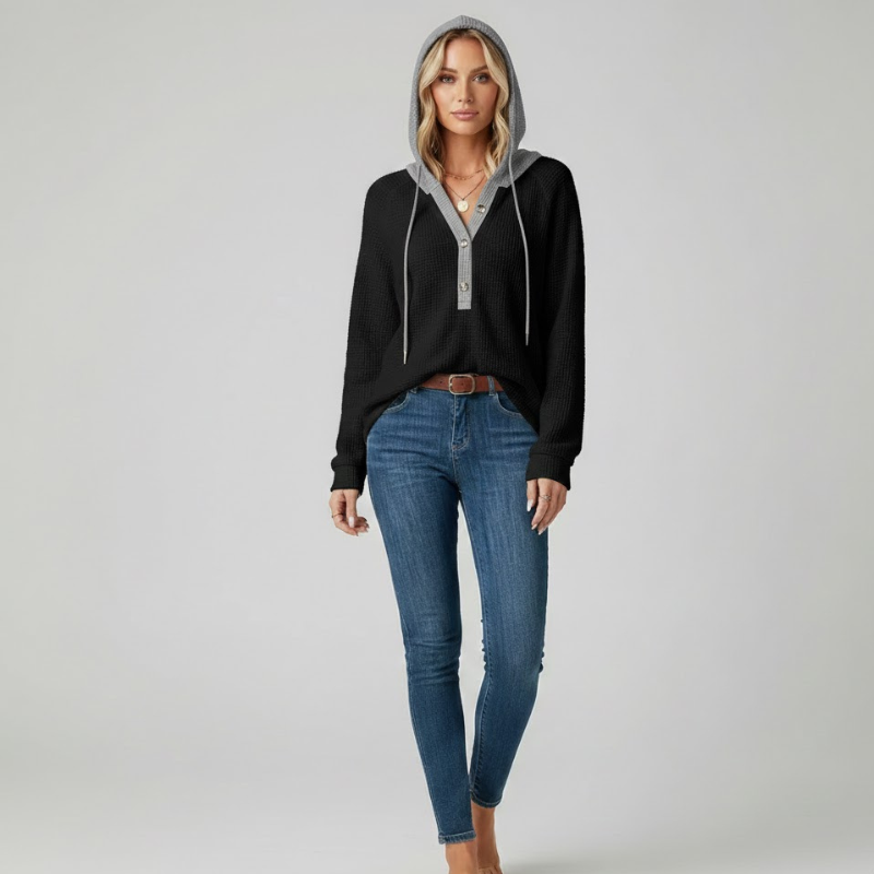 Przytulna bluza z kapturem dla kobiet na zimę – ciepła i wygodna na co dzień